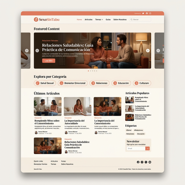 SexoSinTabu — Portal informativo de bienestar y educación sexual con contenido profesional.
